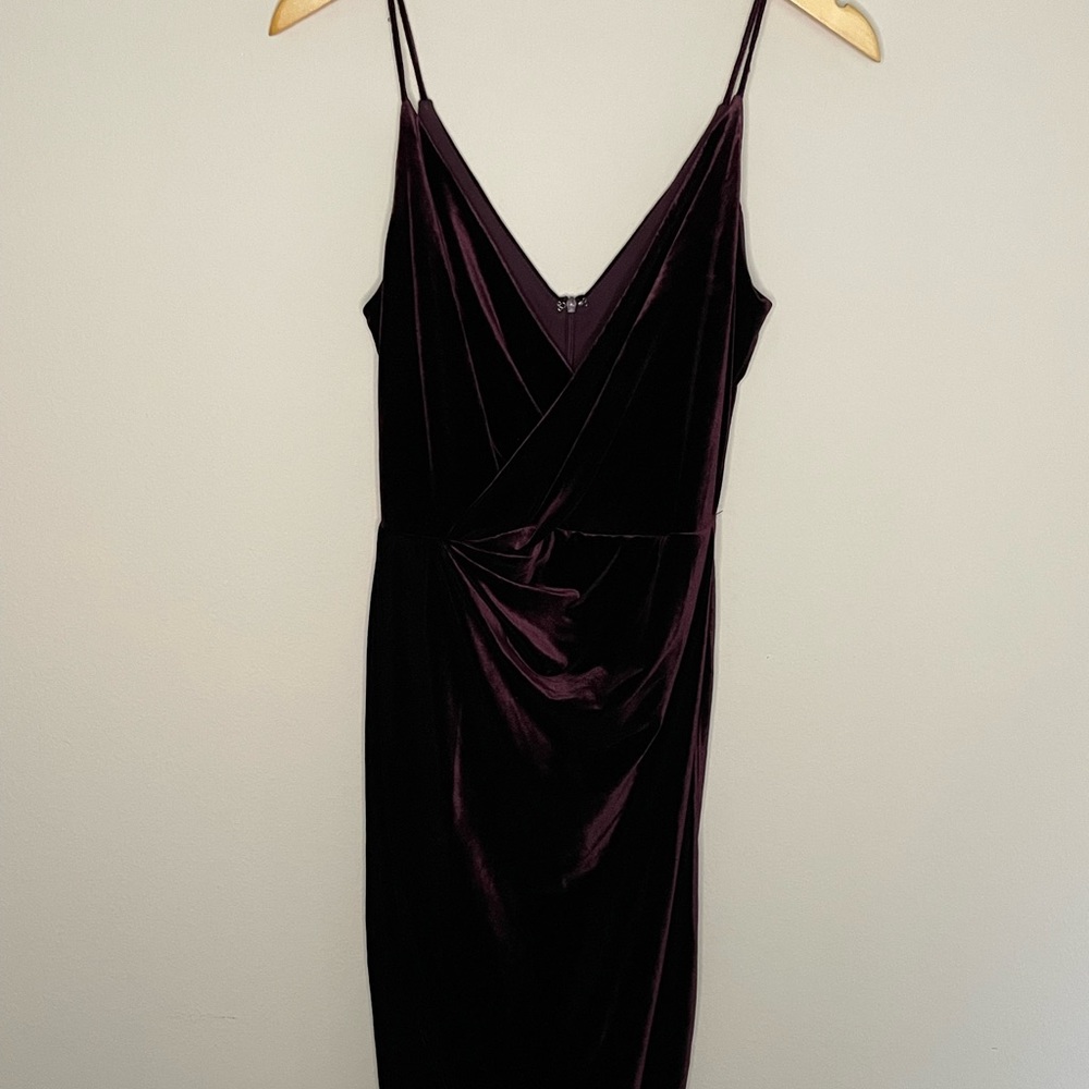 Mid length velour dress